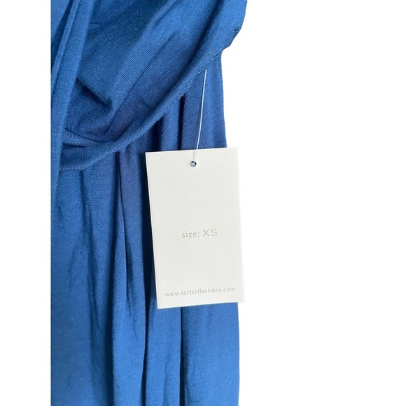 NWT Tart Collection Womens One Shoulder Draped Mini Dress Size XS Blue - Picture 2 of 6